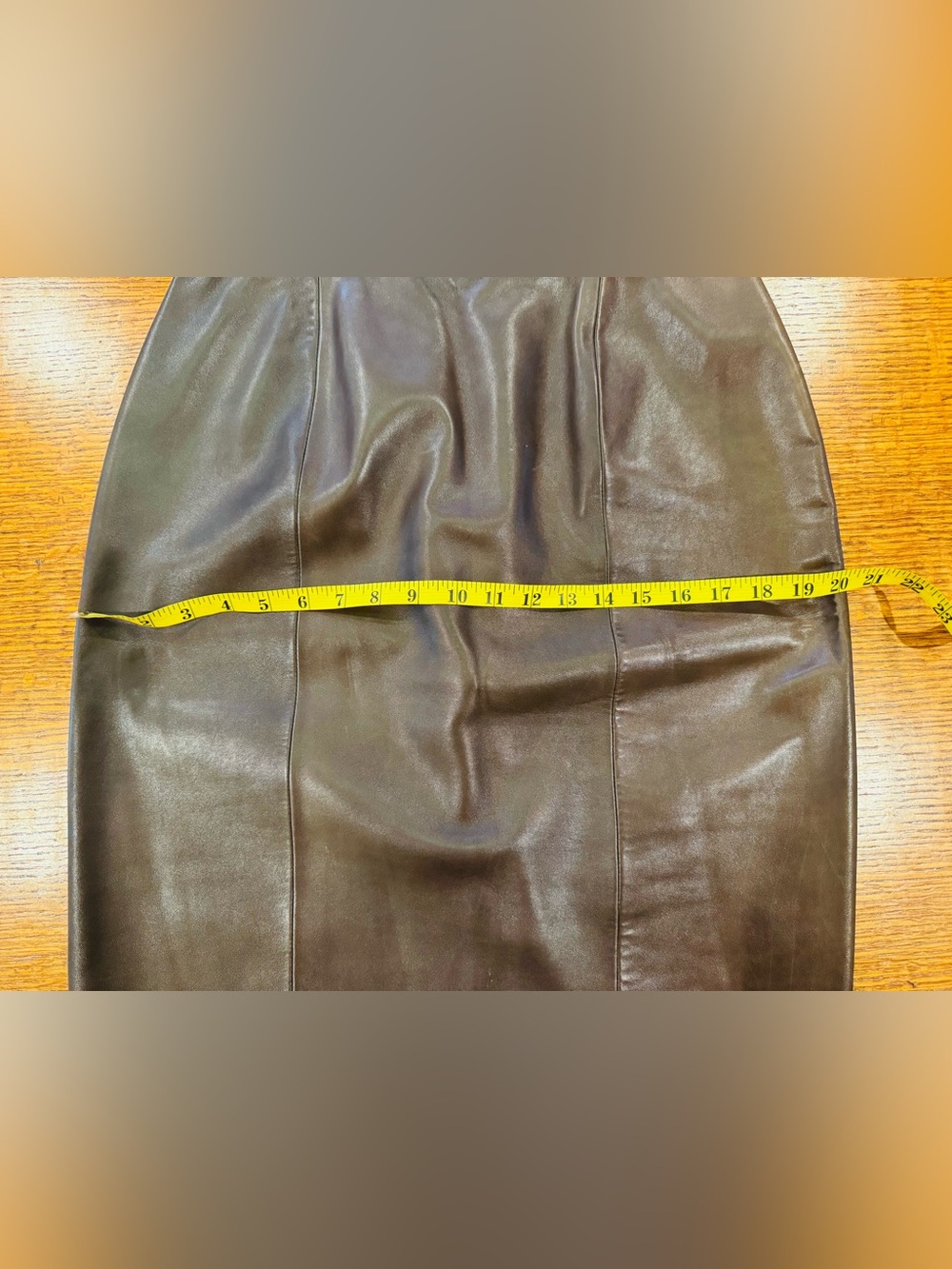 St John Collection Leather Skirt - Picture 10 of 12